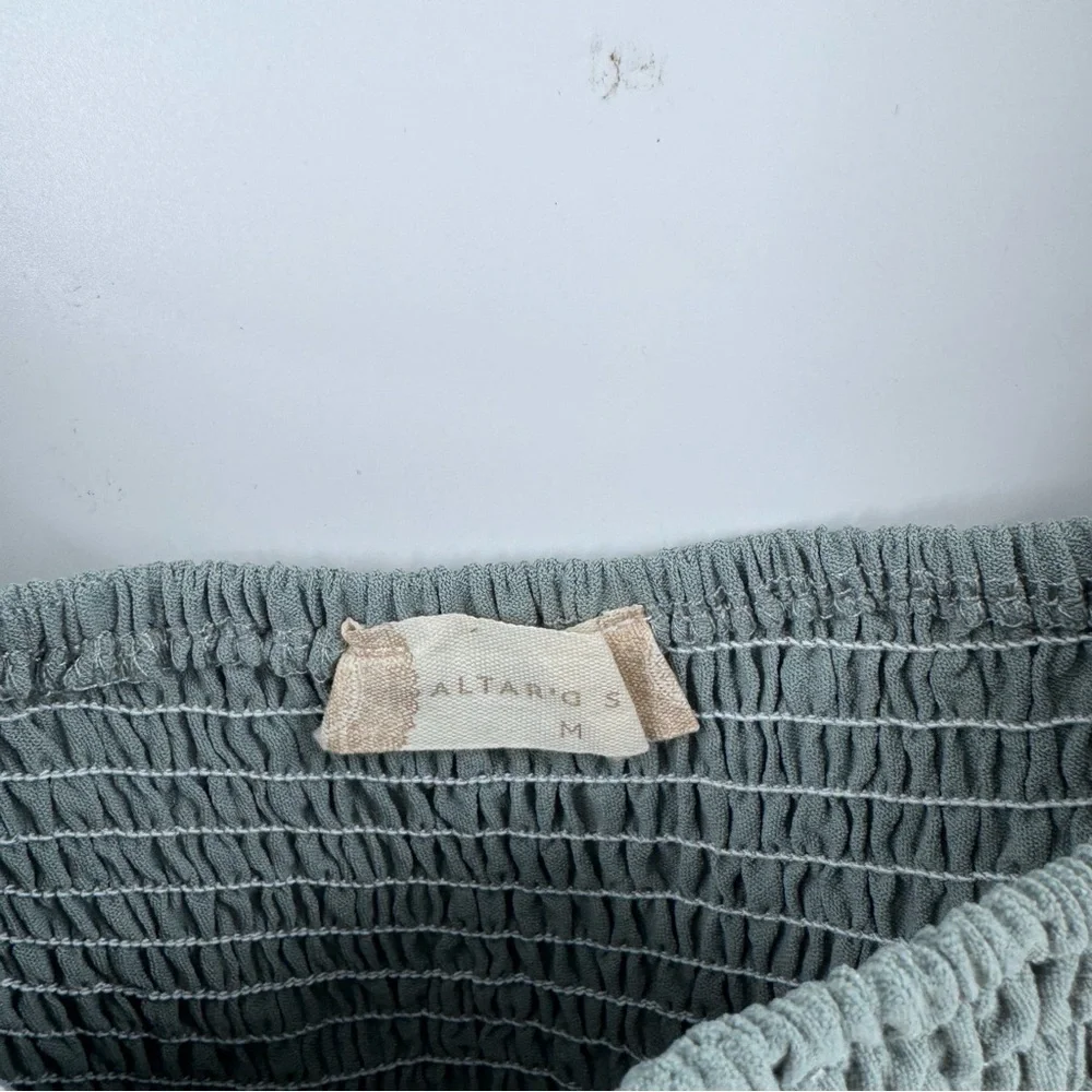 Altar'd State Green Peplum Blouse with Ruffled Short Sleeves - Picture 5 of 8